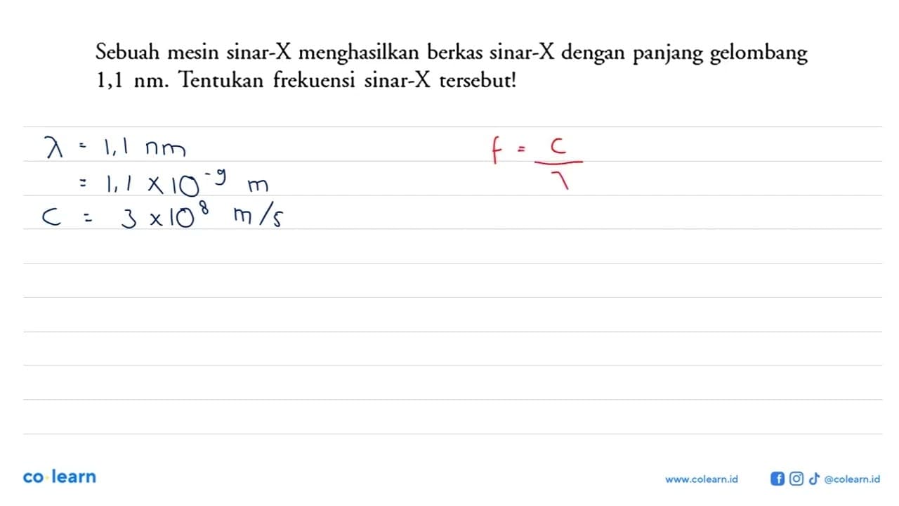 Sebuah mesin sinar-X menghasilkan berkas sinar-X dengan