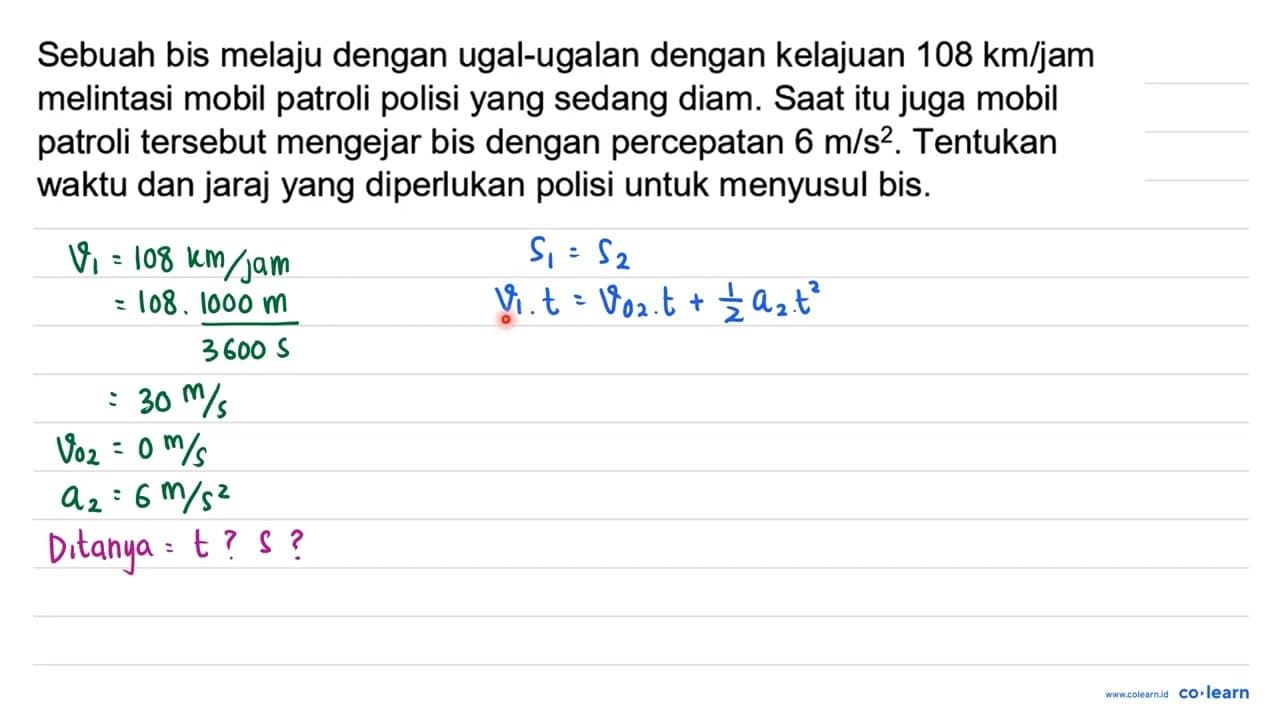 Sebuah bis melaju dengan ugal-ugalan dengan kelajuan 108 km