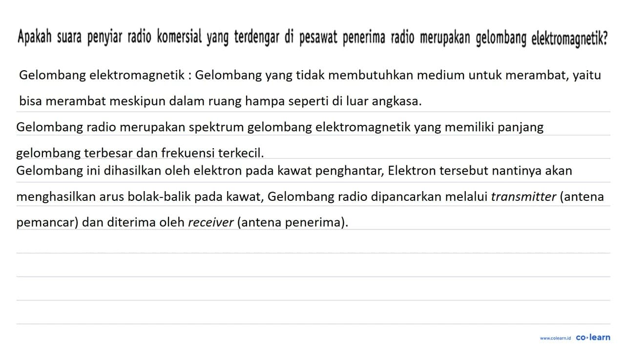 Apakah suara penyiar radio komersial yang terdengar di