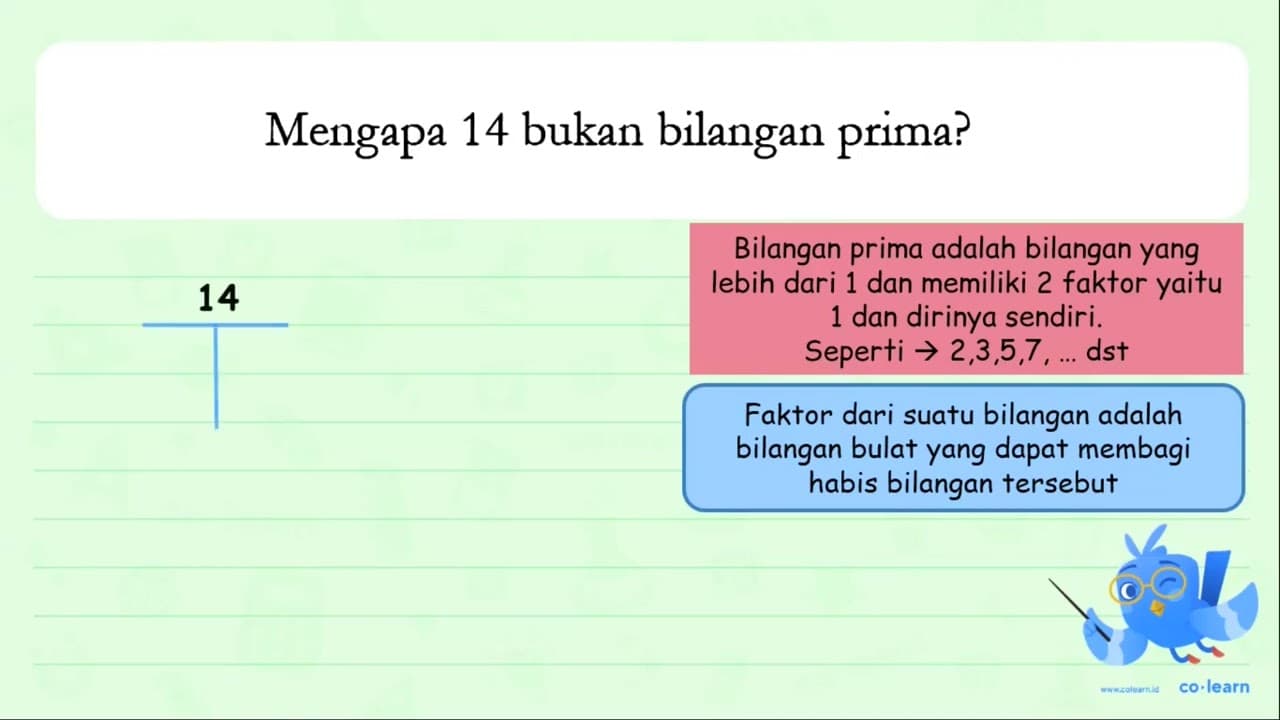 Mengapa 14 bukan bilangan prima?