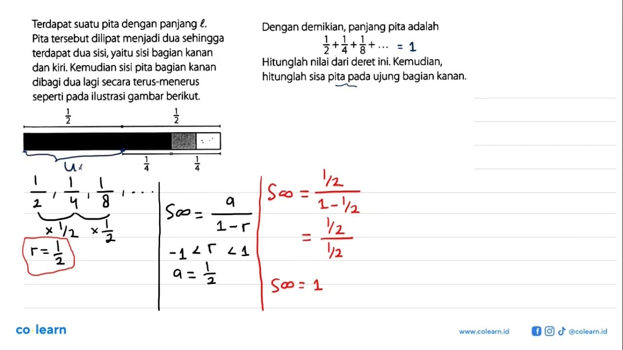 Terdapat suatu pita dengan panjang l . Pita tersebut