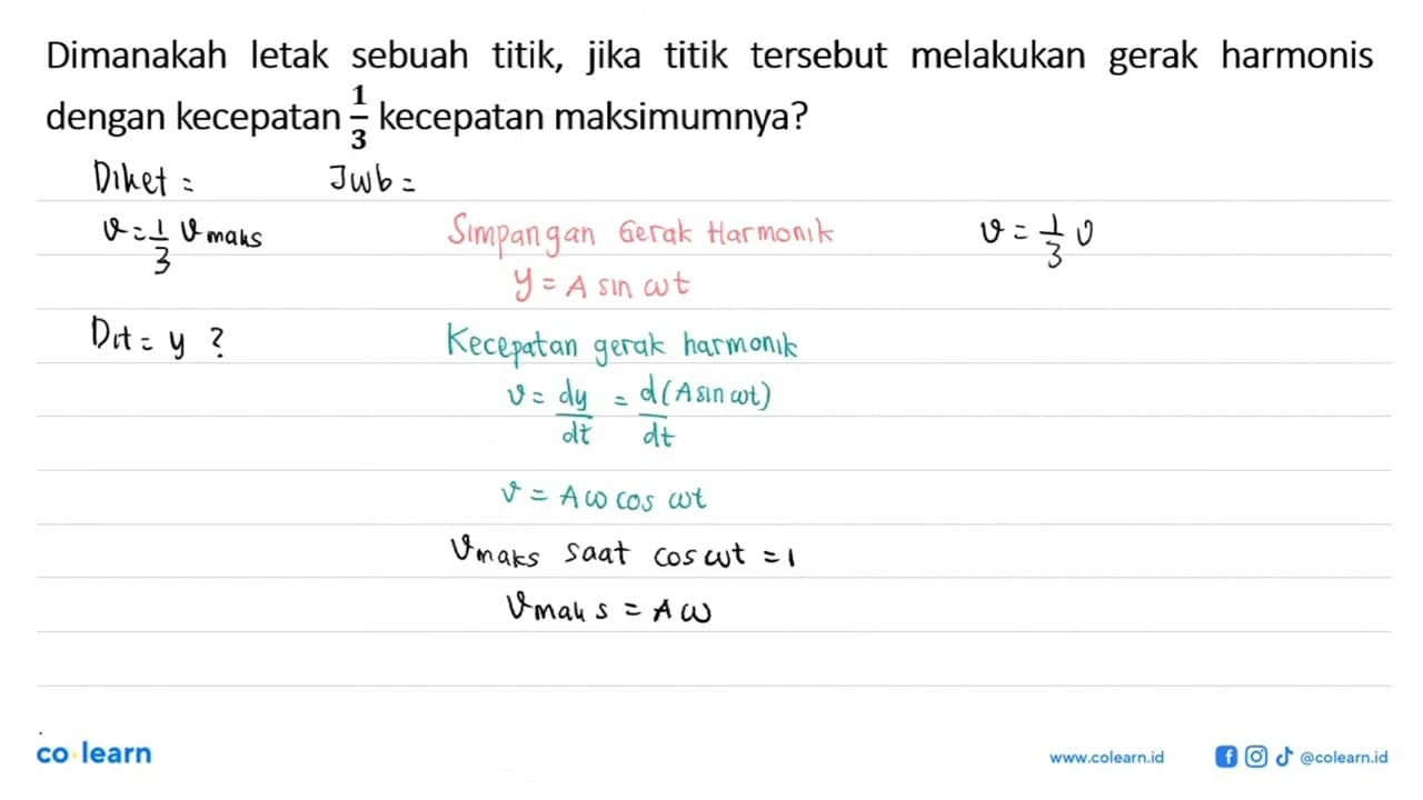 Dimanakah letak sebuah titik, jika titik tersebut melakukan