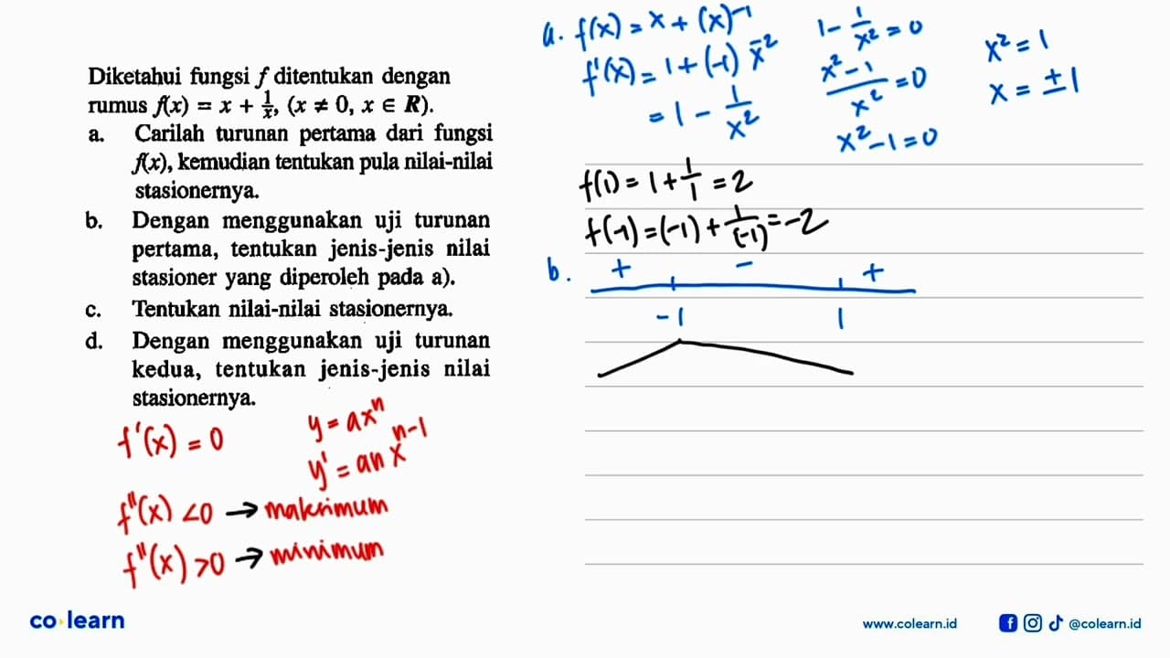 Diketahui fungsi f ditentukan dengan rumus