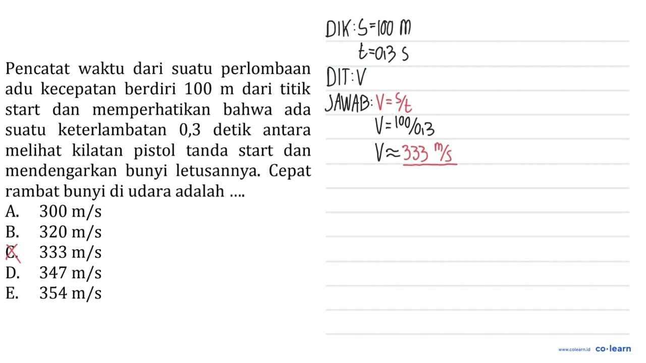 Pencatat waktu dari suatu perlombaan adu kecepatan berdiri