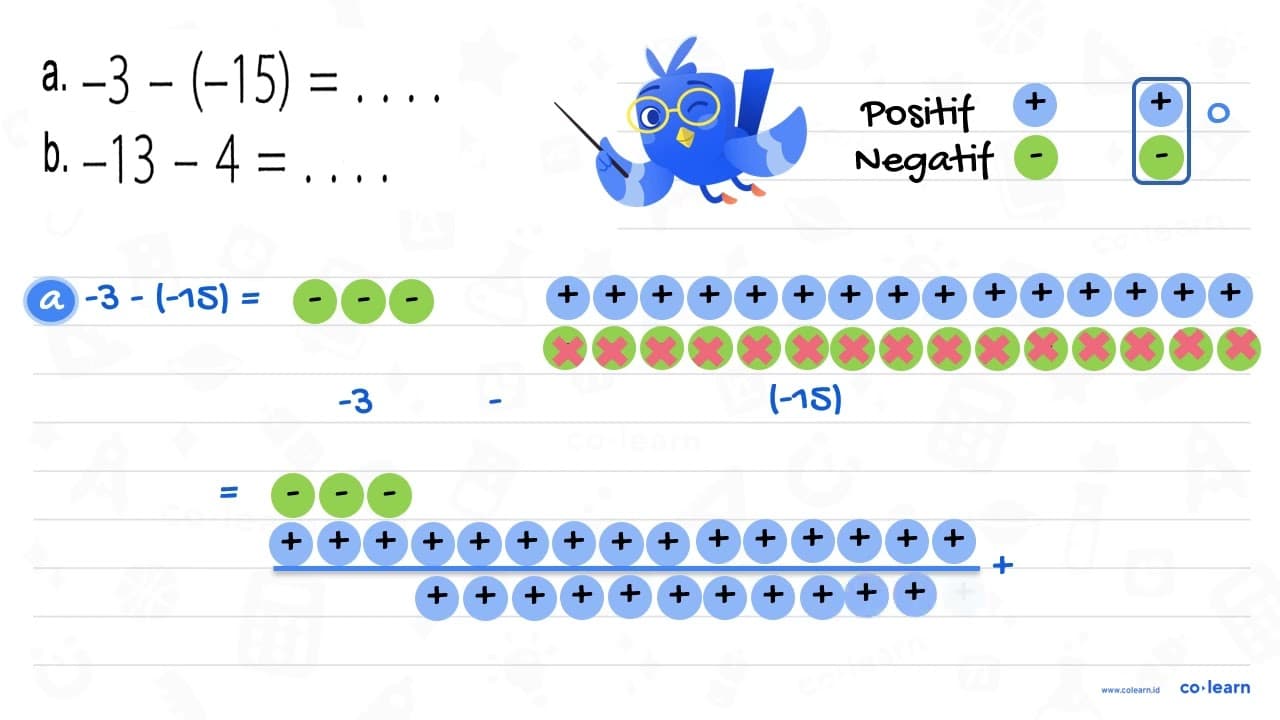 a, -3 -(-15) = b. -13 -4 =