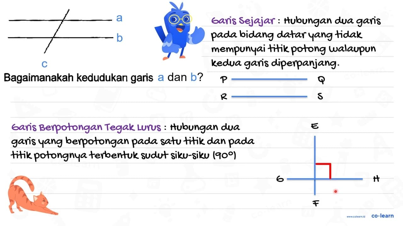 Bagaimanakah kedudukan garis A dan B ?