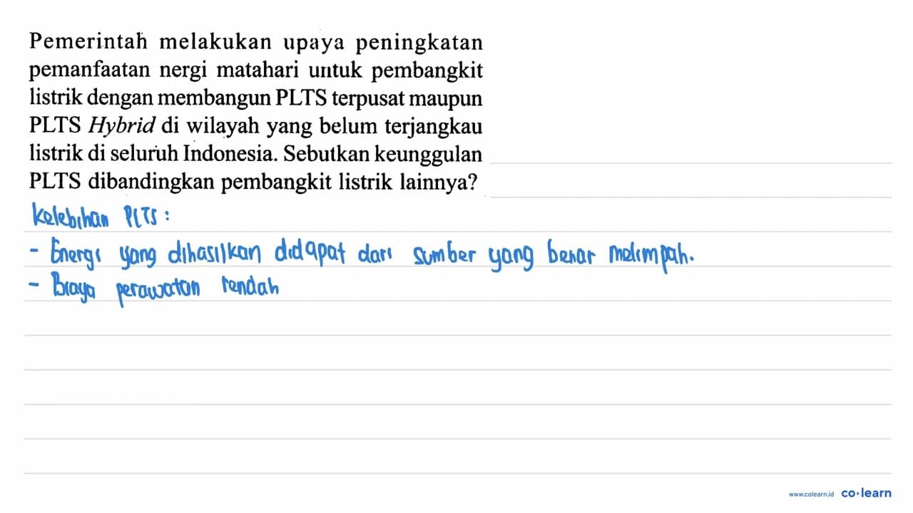 Pemerintah melakukan upaya peningkatan pemanfaatan nergi