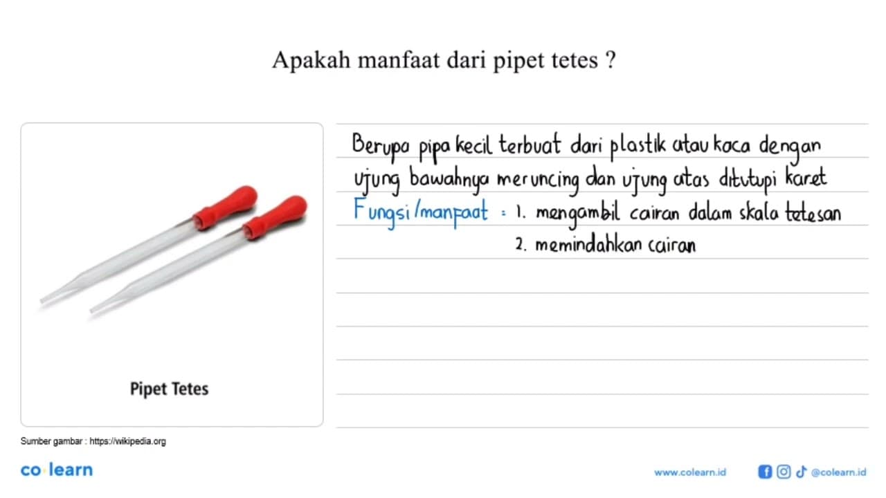 Apakah manfaat dari pipet tetes?