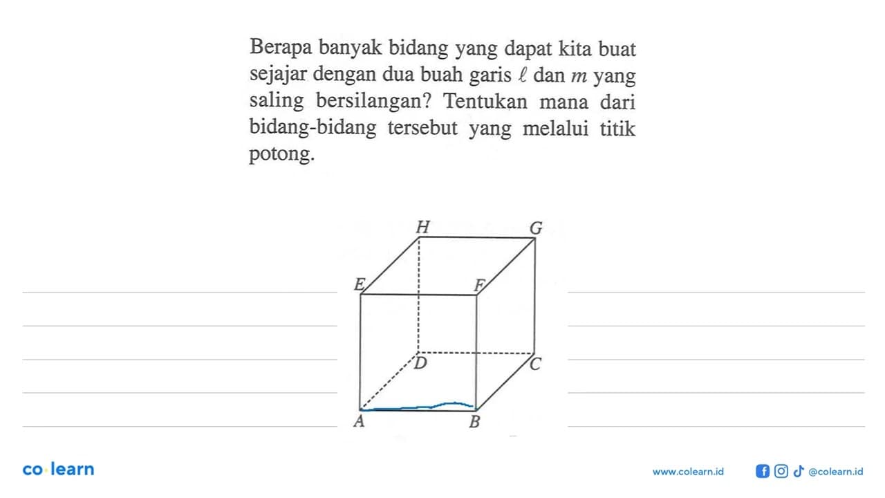 Berapa banyak bidang yang dapat kita buat sejajar dengan