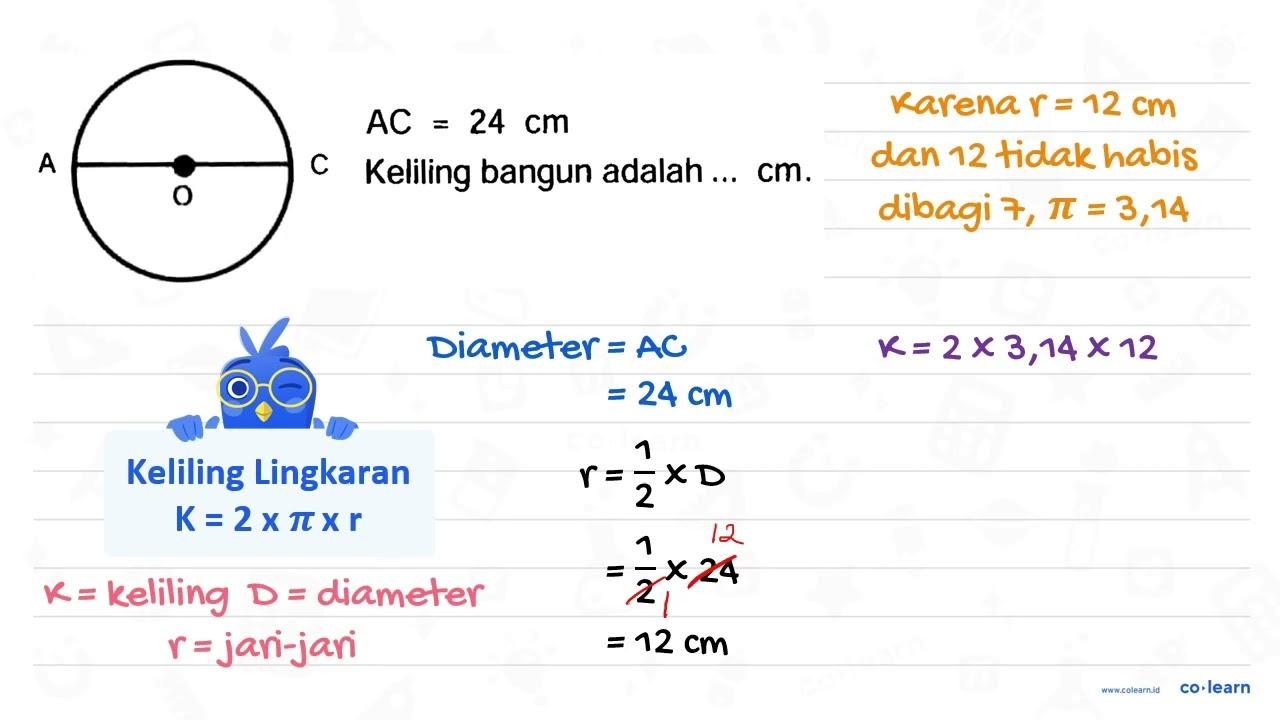 CC(=O)C(C)C A C Keliling bangun c Keliling bangun adalah