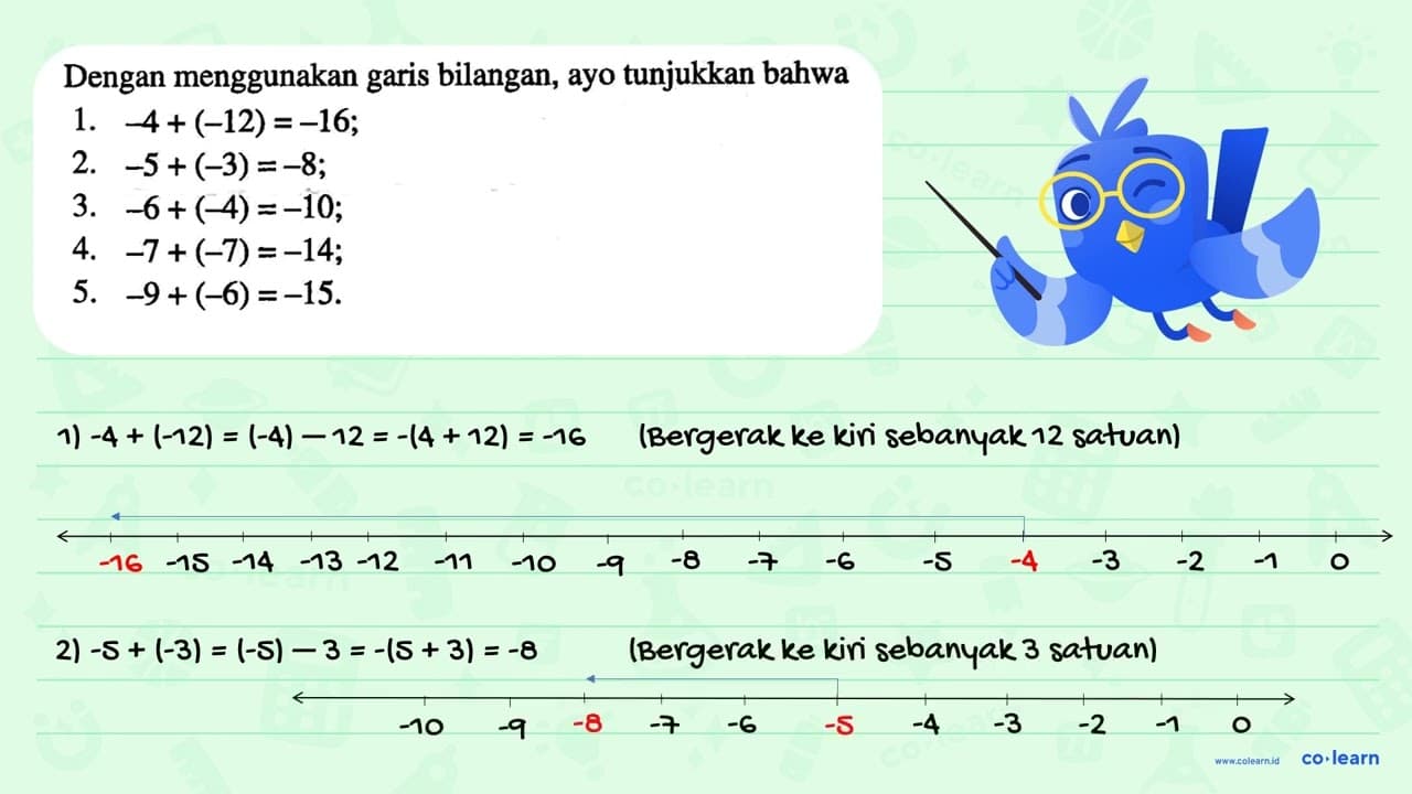 Dengan menggunakan garis bilangan, ayo tunjukkan bahwa 1.