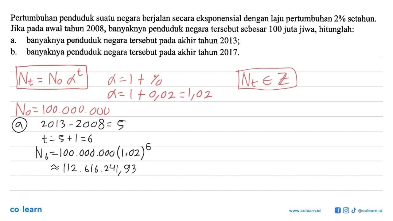 Pertumbuhan penduduk suatu negara berjalan secara