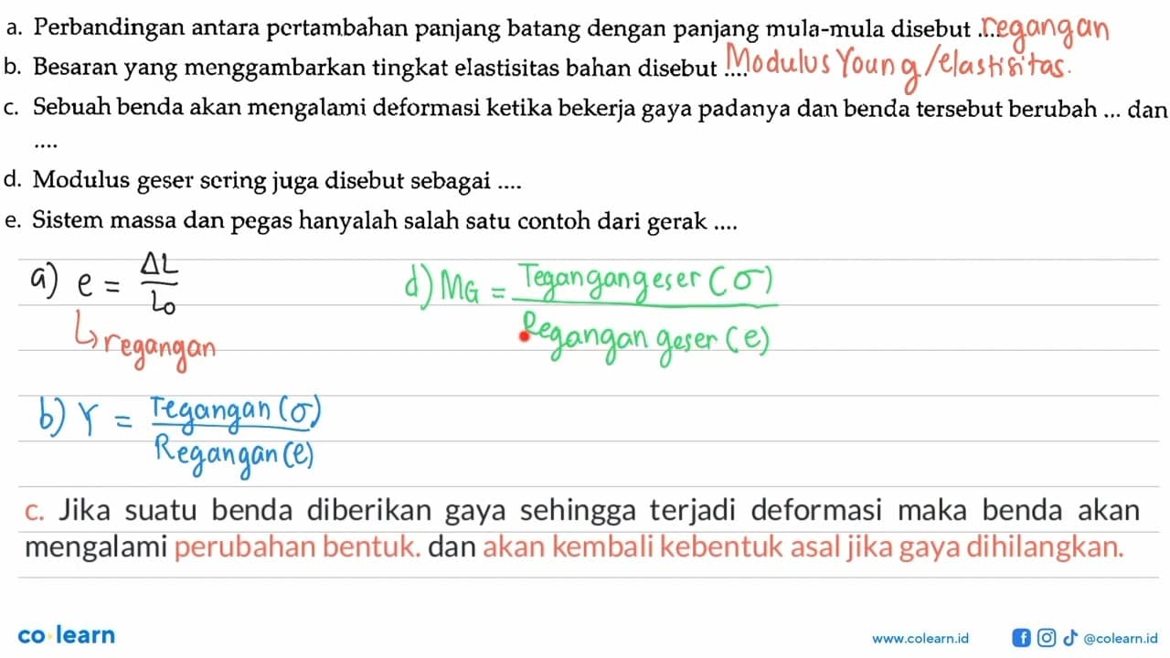 a. Perbandingan antara pertambahan panjang batang dengan