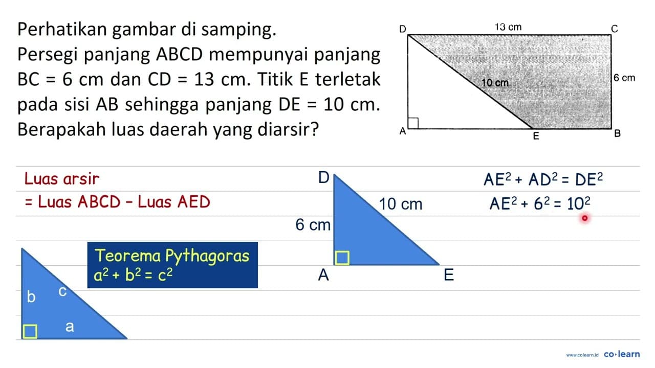 Perhatikan gambar di samping. Persegi panjang ABCD