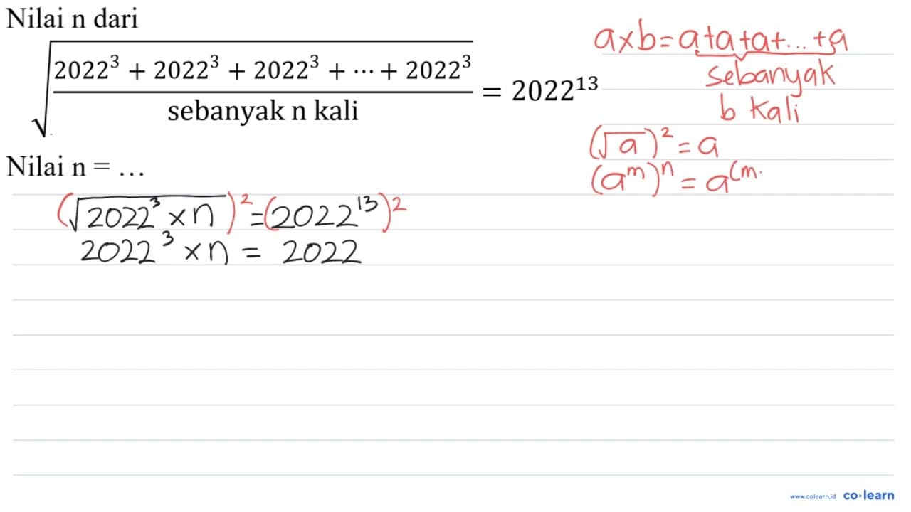 Nilai n dari