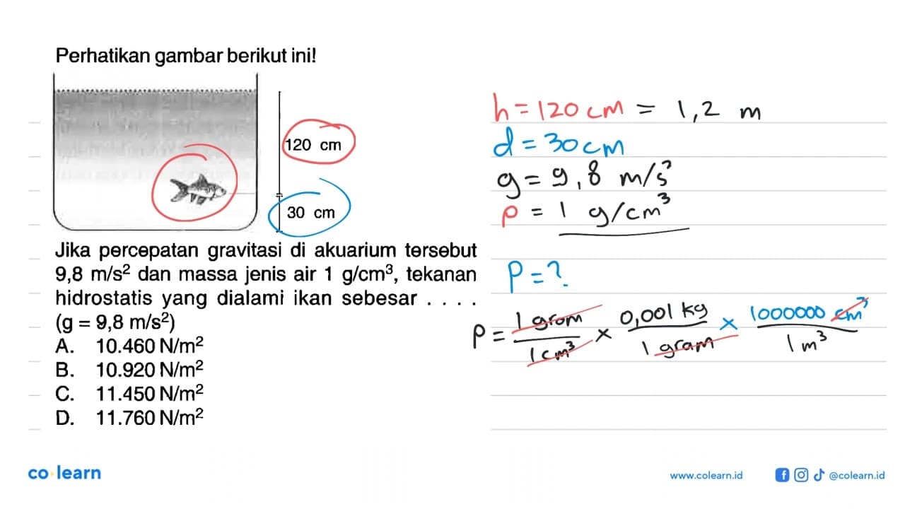 Perhatikan gambar berikut ini! Jika percepatan gravitasi di