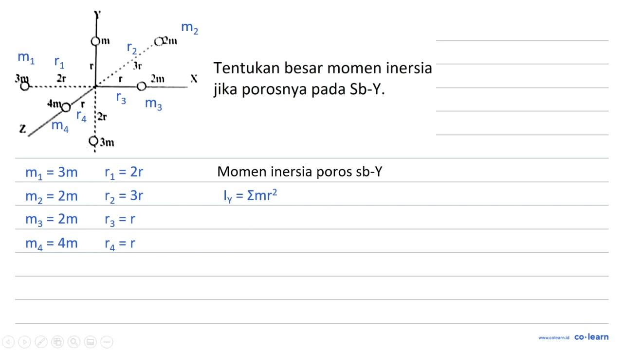 m 2m r 3r 3m 2r r 2m C 4m r 2r Z 3m Tentukan besar momen