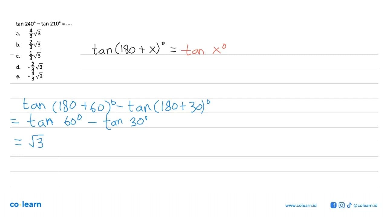 tan 240-tan 210=...