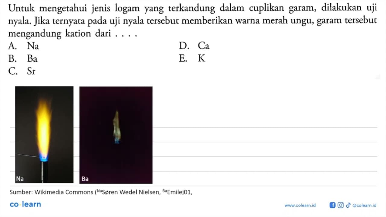 Untuk mengetahui jenis logam yang terkandung dalam cuplikan