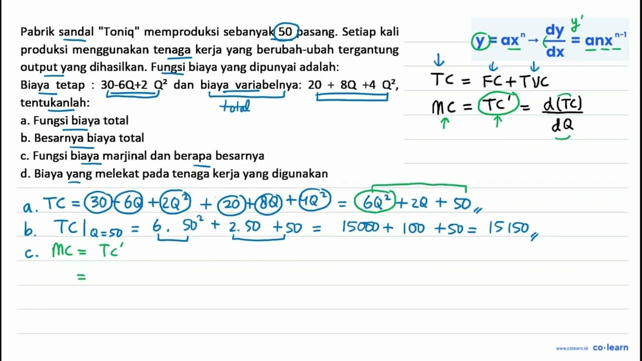 Pabrik sandal "Toniq" memproduksi sebanyak 50 pasang.