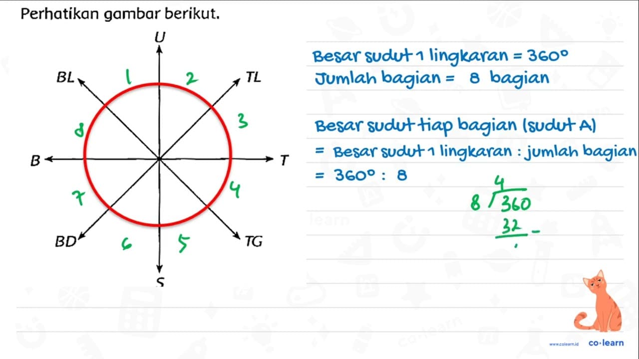 Perhatíkan gambar berikut. a. Berapakah sudut terkecil dan