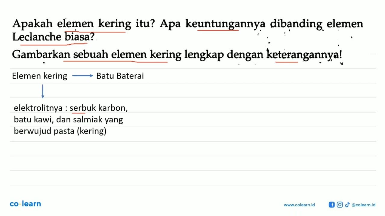 Apakah elemen kering itu? Apa keuntungannya dibanding