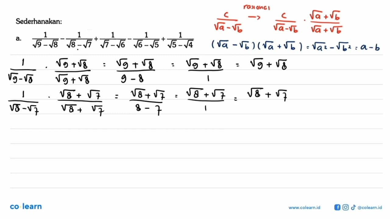 Sederhanakan: a.