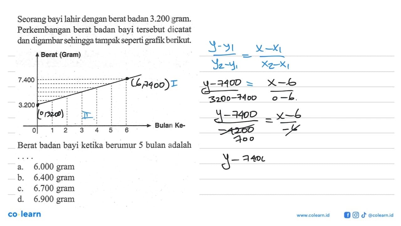 Seorang bayi lahir dengan berat badan 3.200 gram.