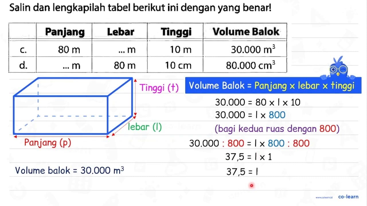 Salin dan lengkapilah tabel berikut ini dengan yang benar!