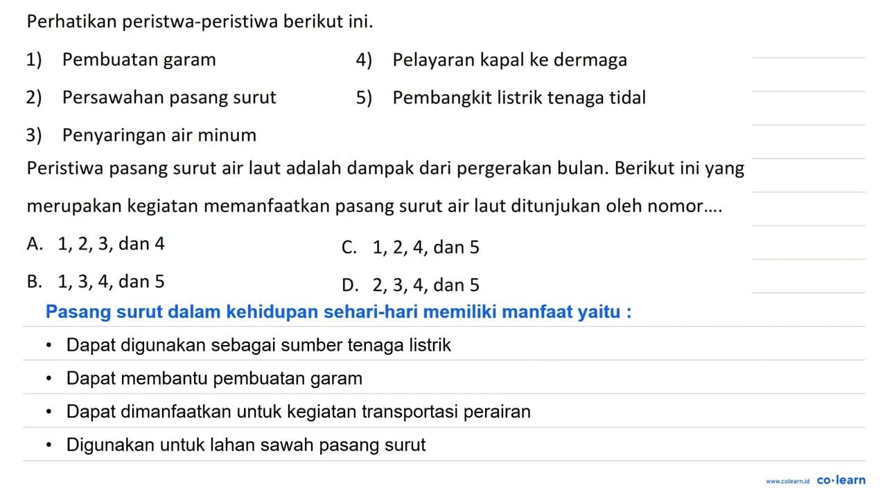 Perhatikan peristwa-peristiwa berikut ini. 1) Pembuatan