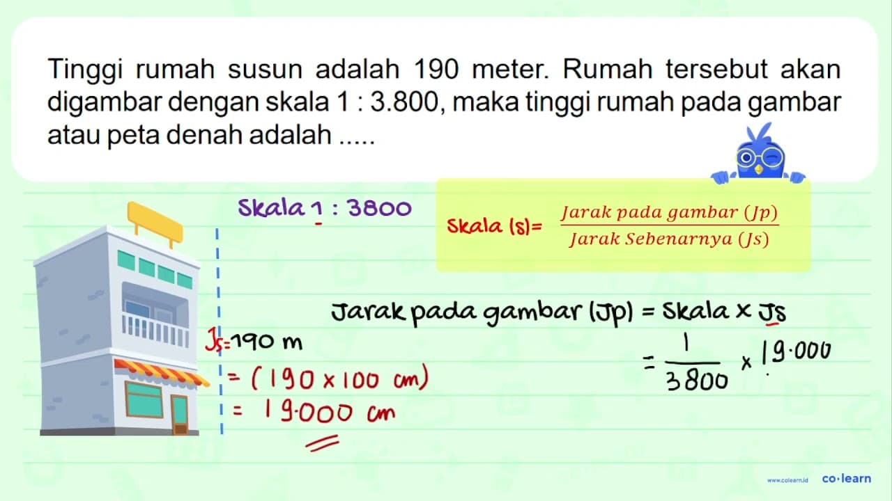 Tinggi rumah susun adalah 190 meter. Rumah tersebut akan