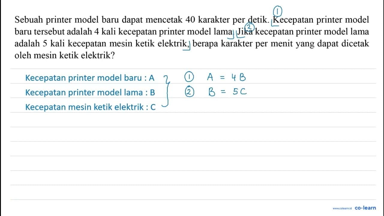 Sebuah printer model baru dapat mencetak 40 karakter per