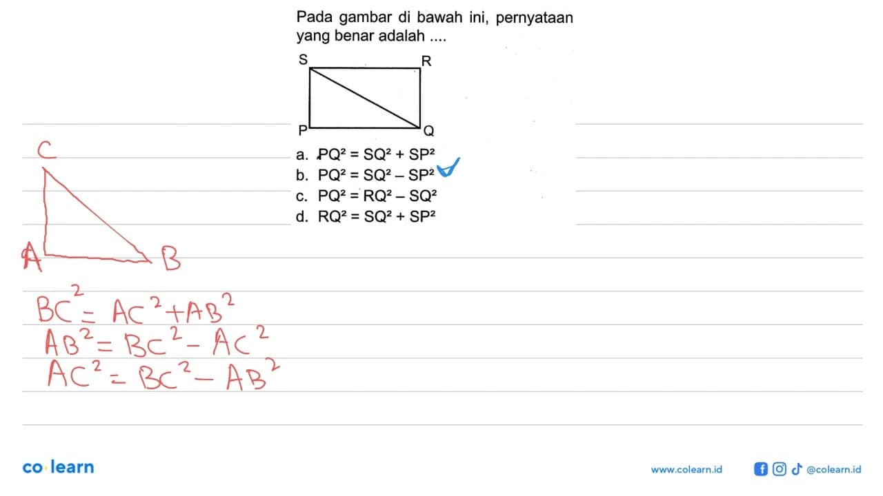 Pada gambar di bawah ini, pernyataan yang benar adalah ....