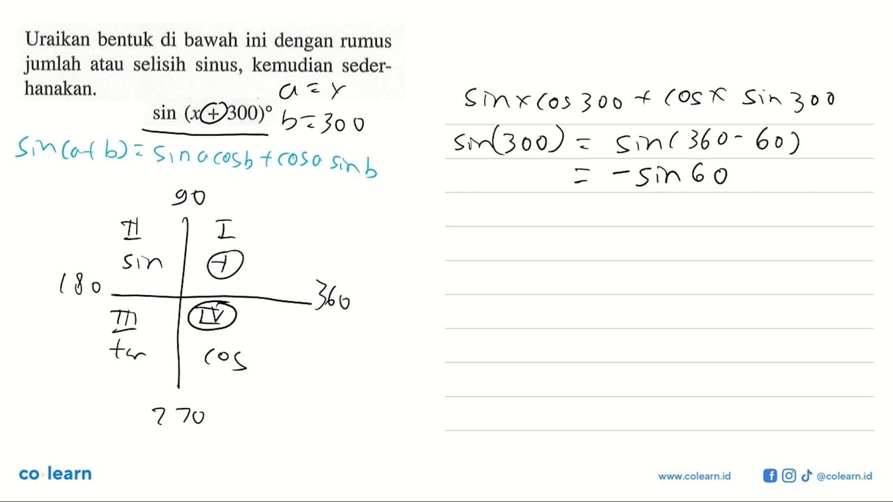 Uraikan bentuk di bawah ini dengan rumus jumlah atau