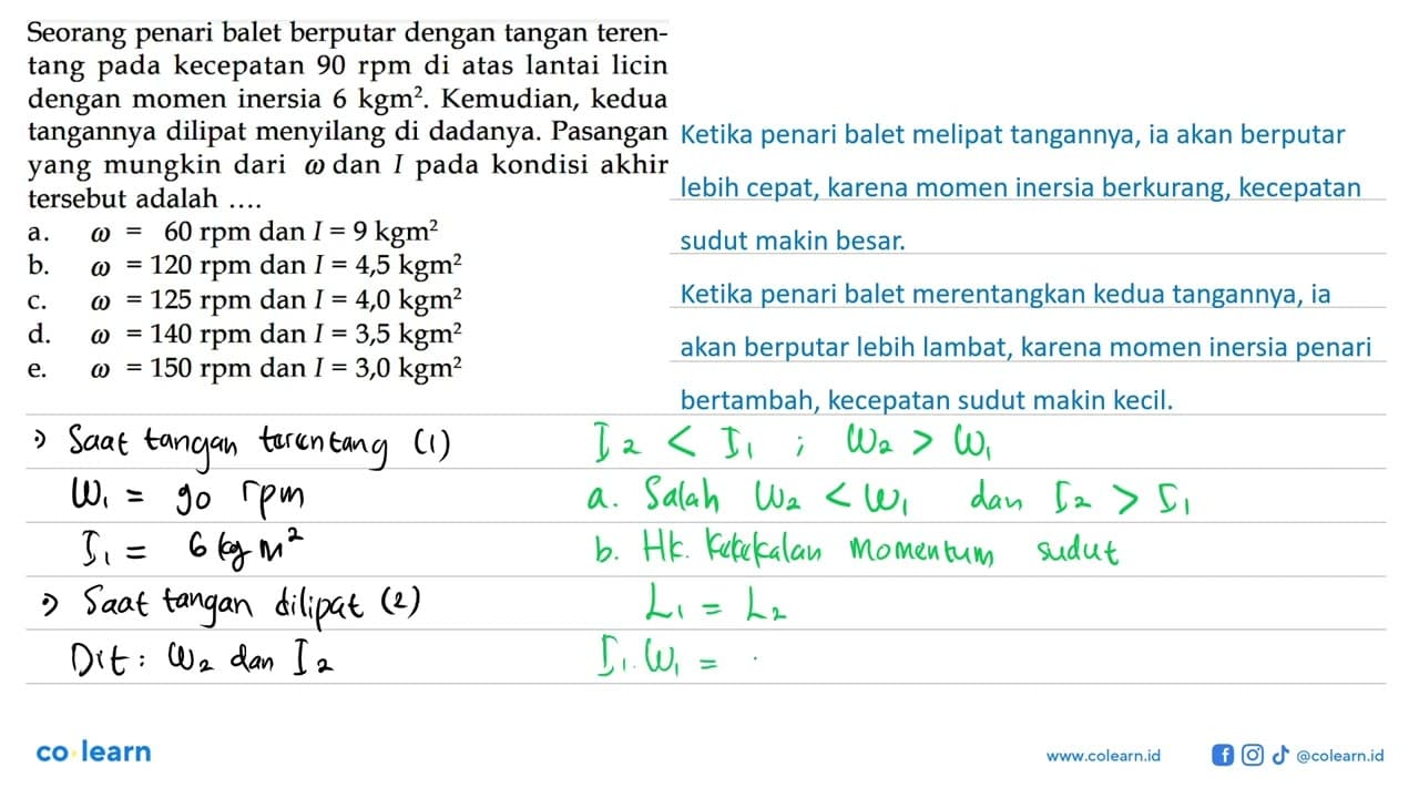 Seorang penari balet berputar dengan tangan teren- tang