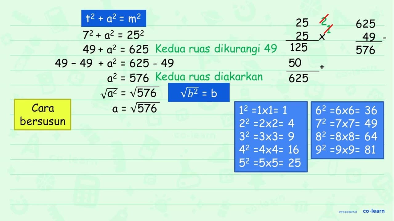 Luas segitiga P Q R adalah... a. 21 cm^(2) b. 50 cm^(2) c.