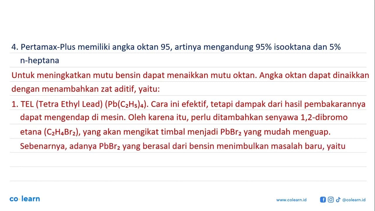 Jelaskan faktor apa yang mempengaruhi mutu bensin?