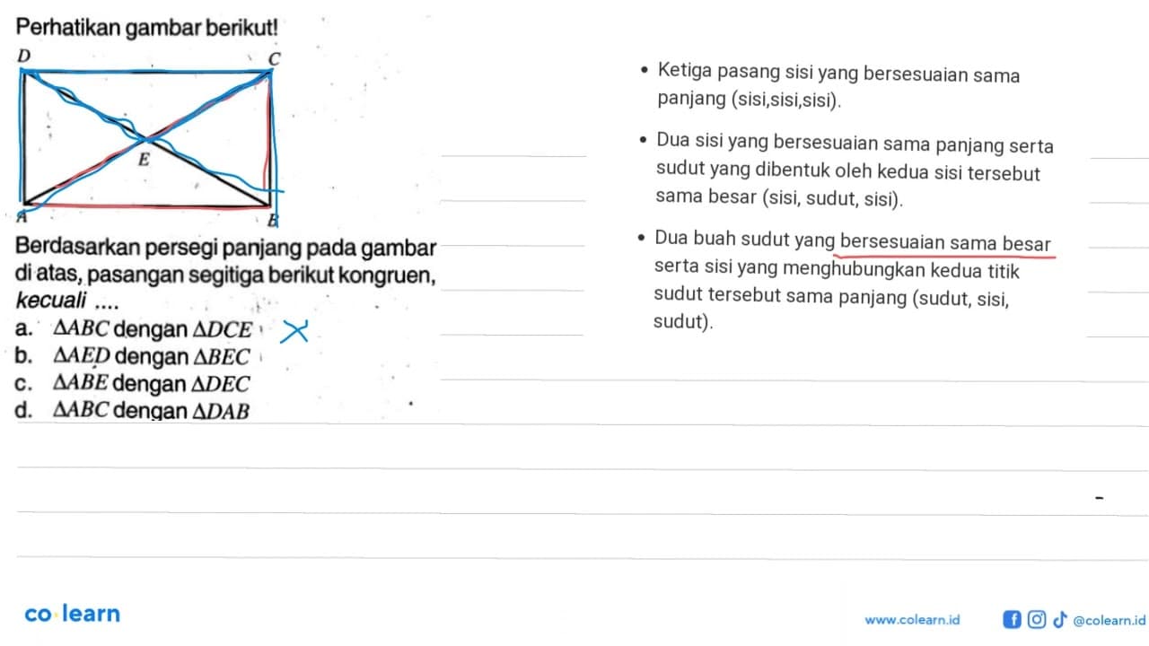 Perhatikan gambar berikut!Berdasarkan persegi panjang pada