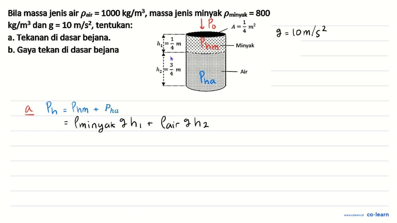 Bila massa jenis air rho_( {air ))=1000 kg / m^(3) , massa