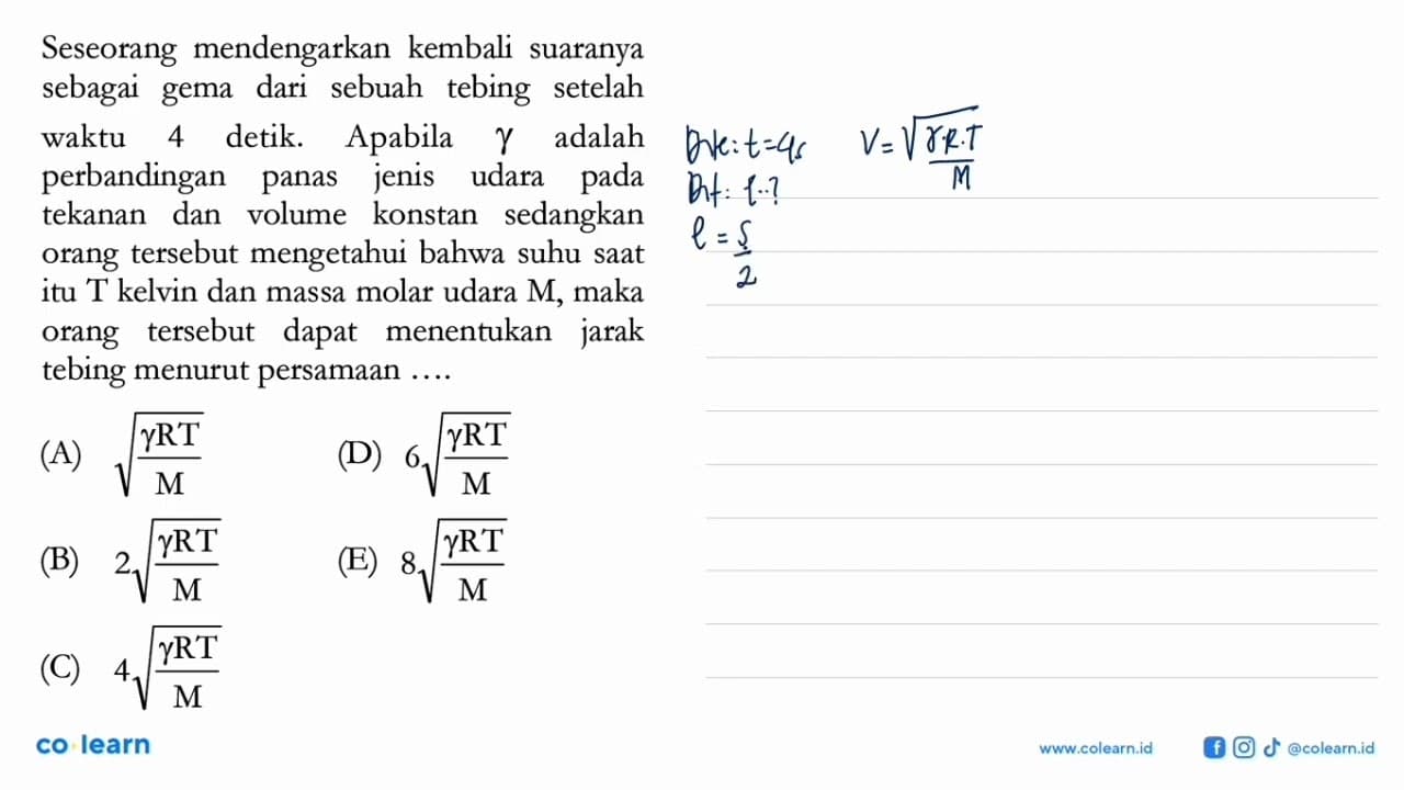 Seseorang mendengarkan kembali suaranya sebagai gema dari