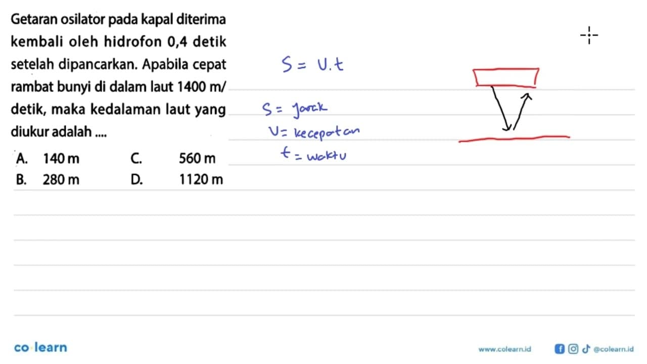 Getaran osilator pada kapal diterima kembali oleh hidrofon