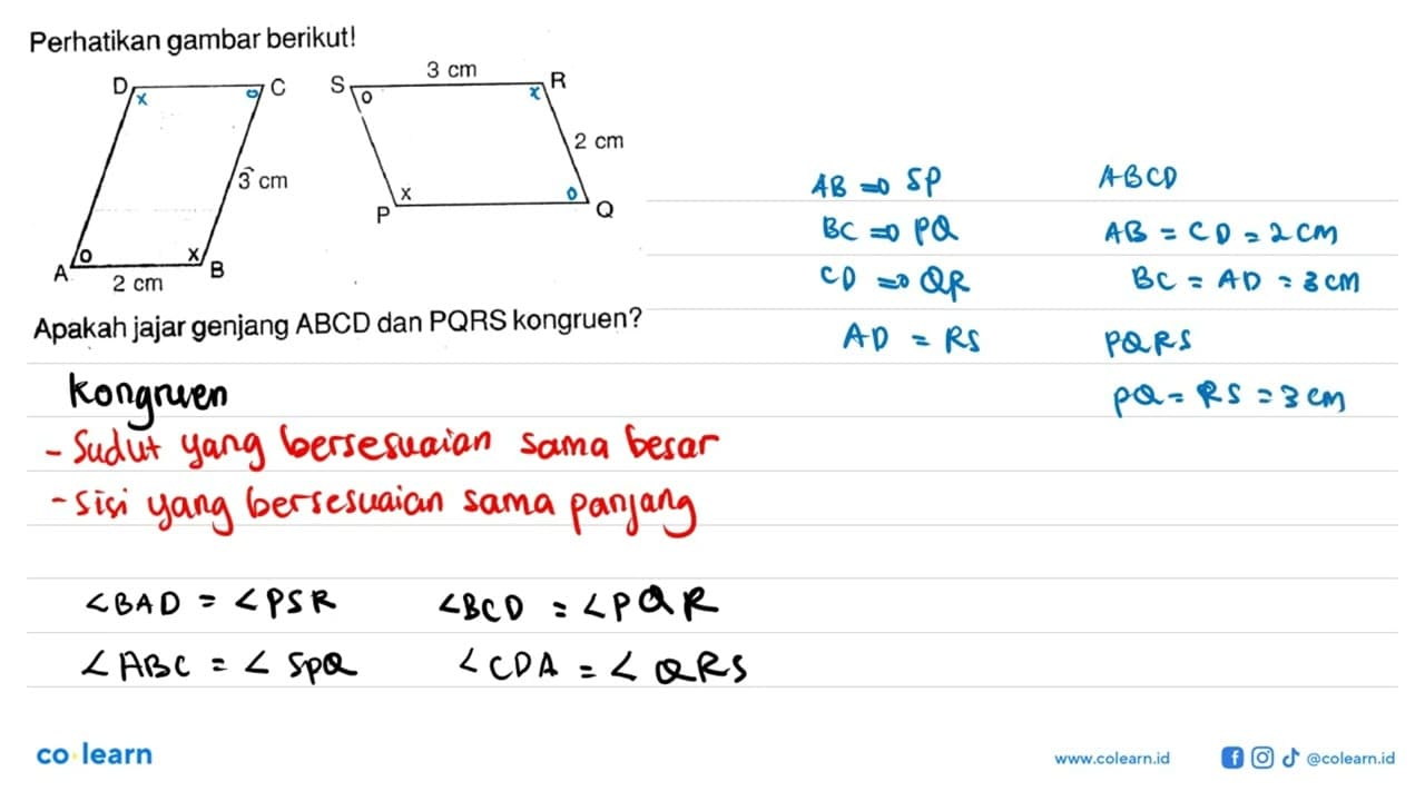 Perhatikan gambar berikut! D C S 3 cm R 3 cm 2 cm P Q A 2