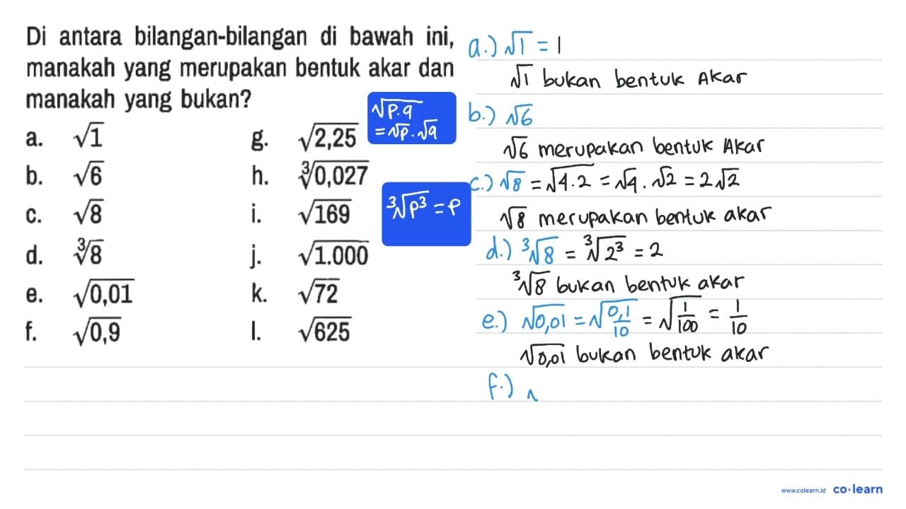 Di antara bilangan-bilangan di bawah ini, manakah yang