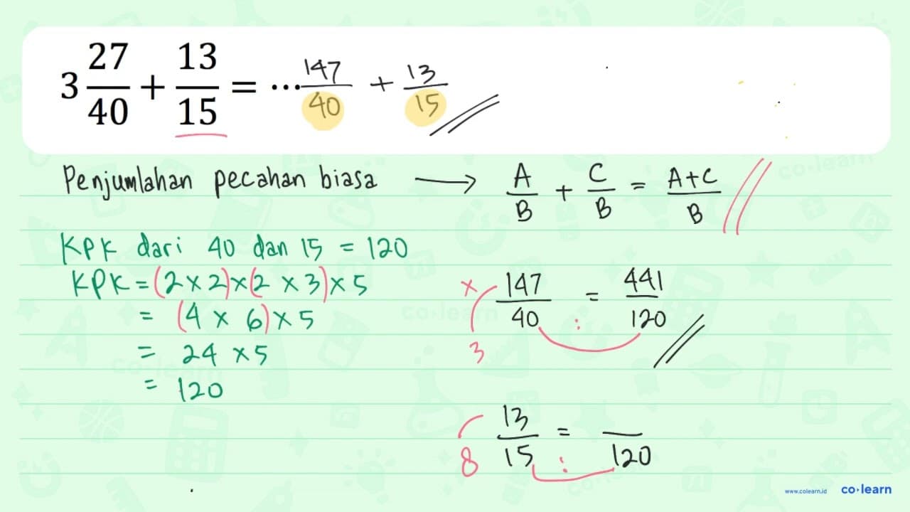 3 (27)/(40)+(13)/(15)=..