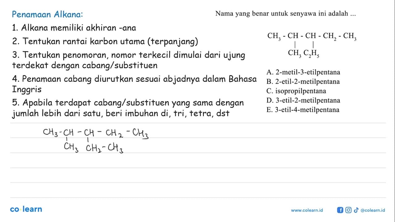 Nama yang benar untuk senyawa ini adalah ...