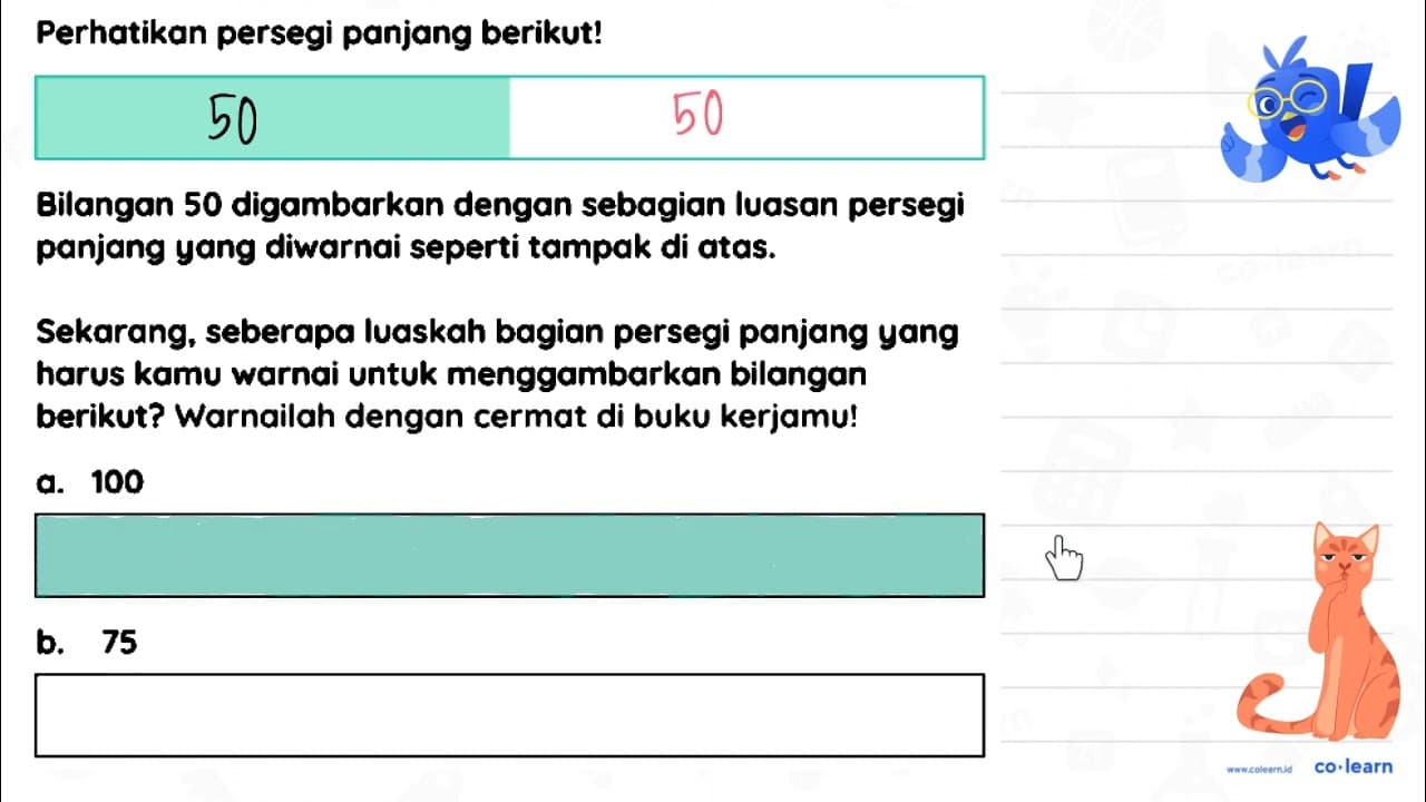 Perhatikan persegi panjang berikut! Bilangan {5 0)