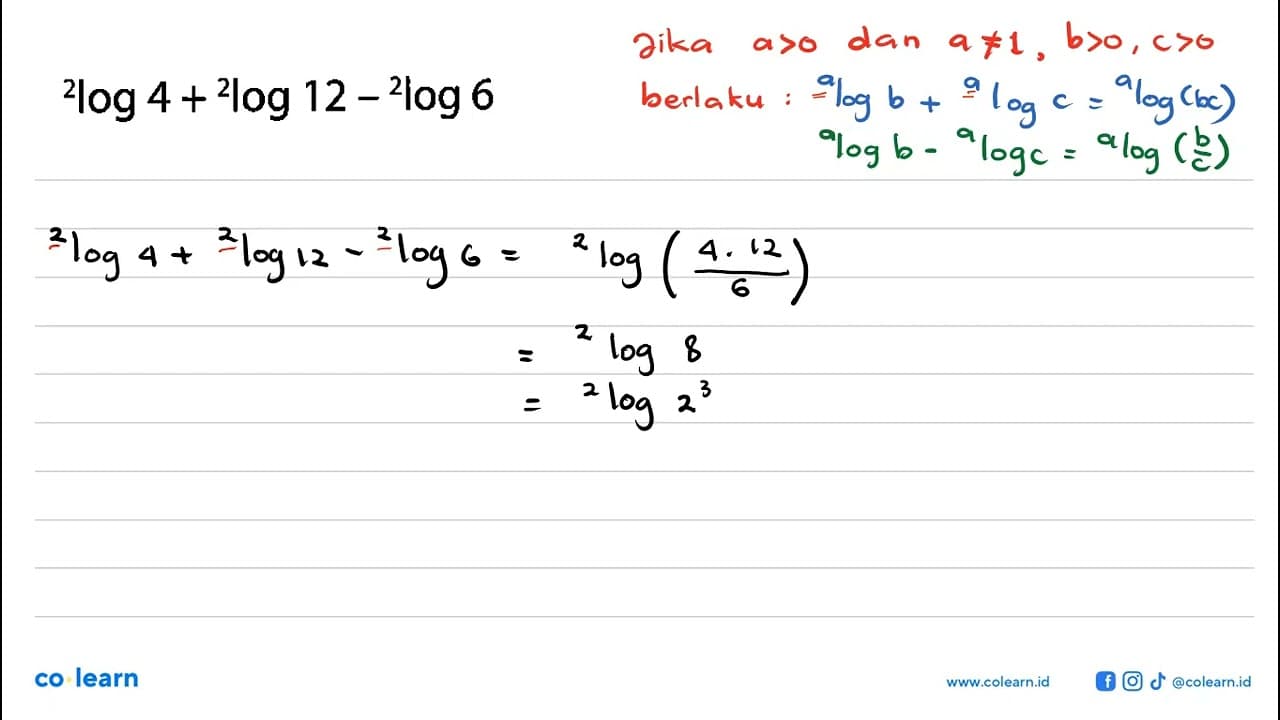 2log4+2log12-2log6