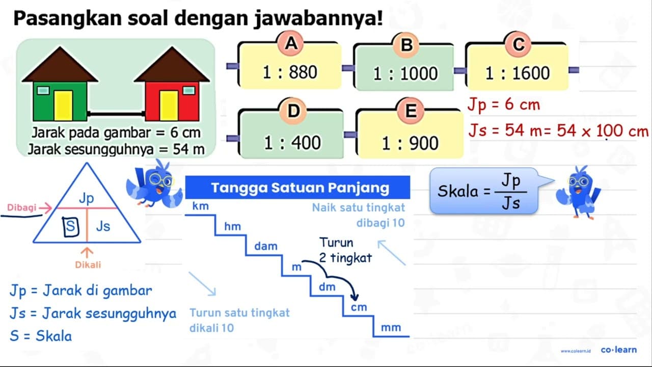 Pasangkan soal dengan jawabannya!