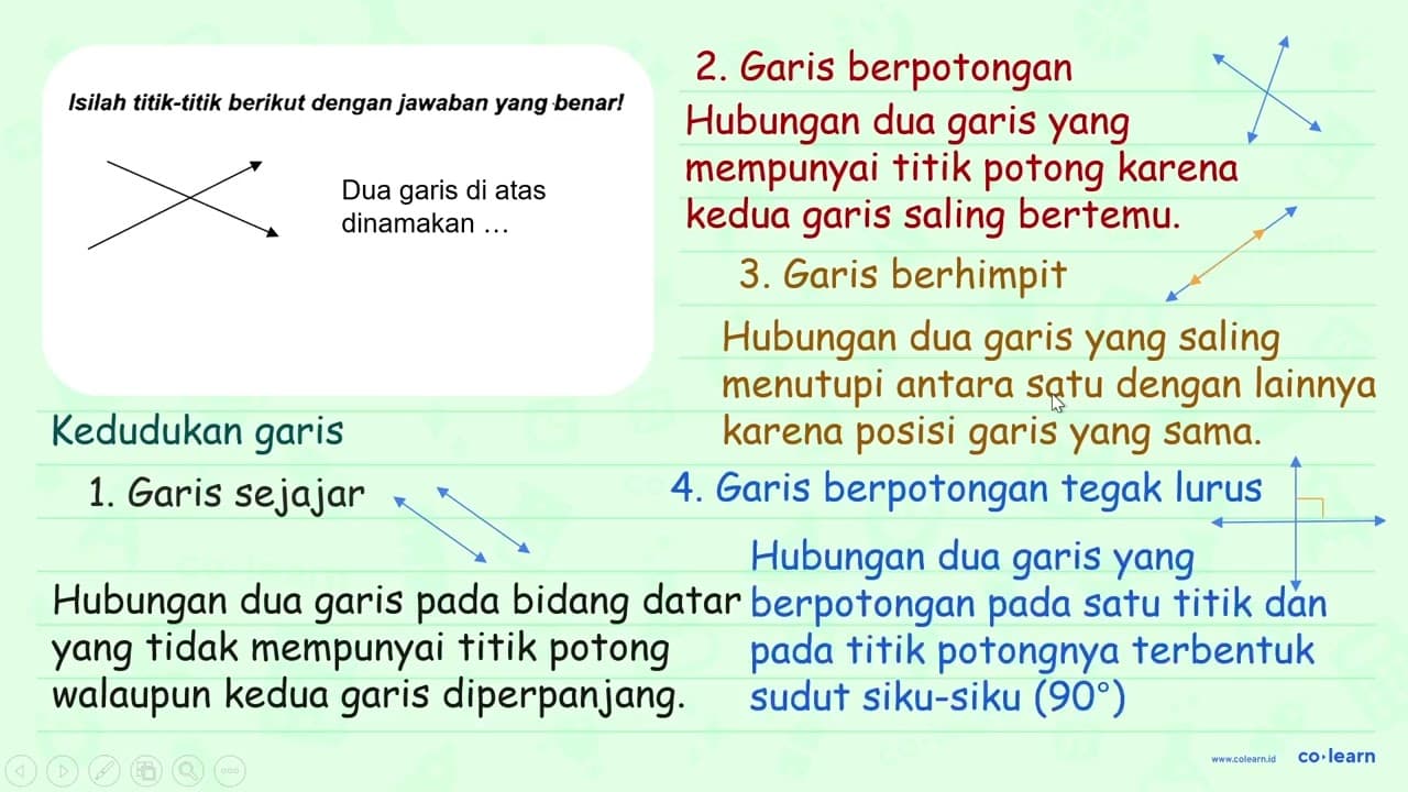 Isilah titik-titik berikut dengan jawaban yang benar! Dua