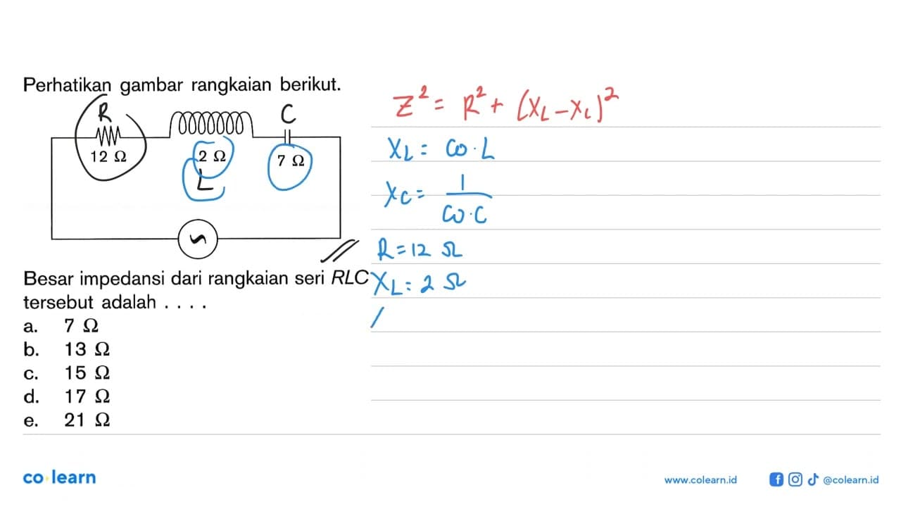 Perhatikan gambar rangkaian berikut. 12 Ohm 2 Ohm 7 Ohm